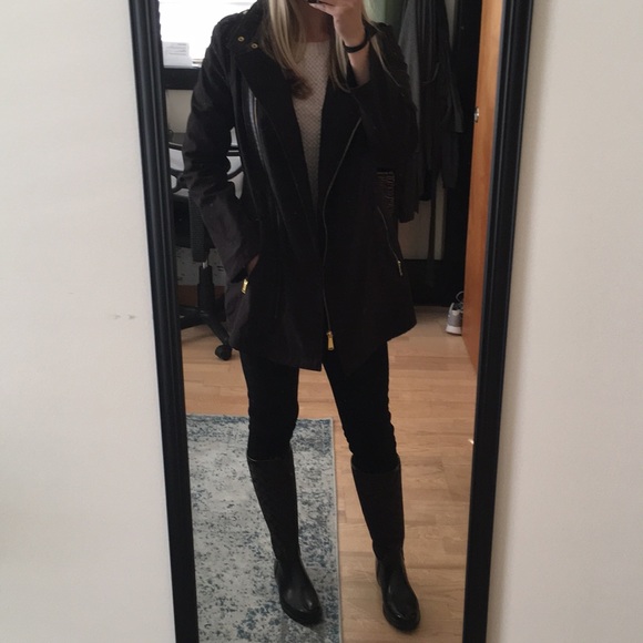 Micheal Kors Trench Coat Rain Jacket Black XS - Picture 4 of 5